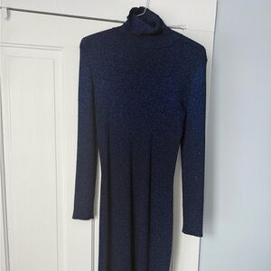 Zara Navy Blue Long Sleeve Dress